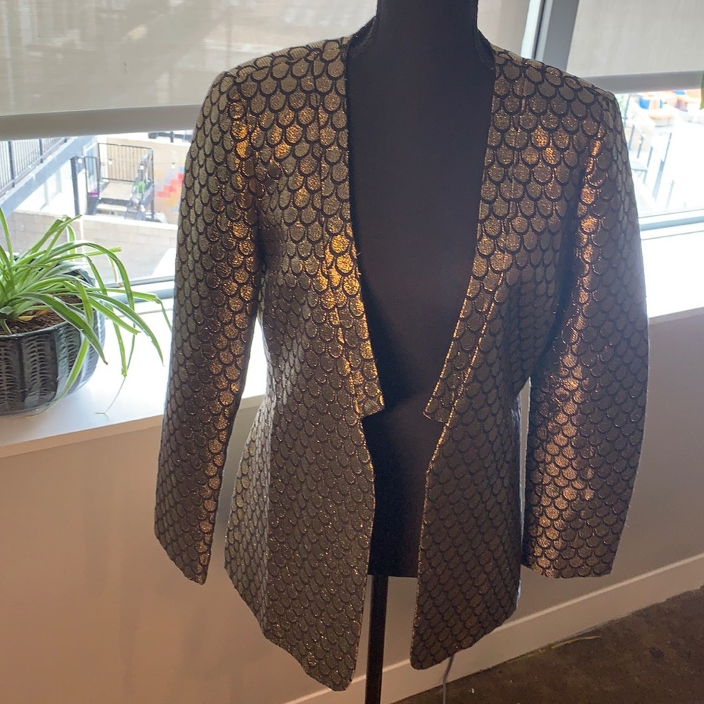 Gold and black “shell” blazer
